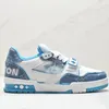 Designer Sneaker Virgil Trainer Scarpe casual Pelle di vitello Pelle Abloh Bianco Verde Rosso Blu Lettera sovrapposizioni Piattaforma Sneakers basse 04