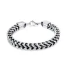 Link Bracelets 8mm 8.66inch Figaro Foxtail Bracelet Chain Stainless Steel Jewelry For Mens Huge Bangle