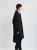 Men's Wool Autumn Spring And Men's Coat Black Fashion Simple Furry Zipper Sewing Money Casual Large Loose