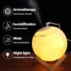 Humidifiers Portable 3D Planet Humidifier Colorful Night Light Bedroom Fresh Purified Home Essential Oil Aromatherapy Machine Touch Style YQ230926