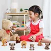 Plush Keychains 6Pcs Mini Stuffed Forest Animals Jungle Animal Plush Toy Keychain Cute Plush Elephant Lion Giraffe Tiger Plush for Animal Themed 230926