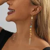 Hoop Huggie Fashion Women s Street örhängen Färgglada oregelbundna naturliga stenhängen smycken grossist Direktmarknadsföring 230926