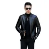 Men's Fur Fashion Haining Leather 2023 Autumn Thin Coat Casual Stand Collar Jacket