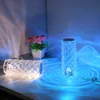 LED Crystal 16/3 Colors Bedroom Atmosphere Rose Projector Table Lamp Romantic Diamond Touch Adjustable Novelty Night Light