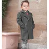 Abrigo Abrigos de mezcla de lana de doble botonadura para niño Abrigos de invierno para niños Cálido Slim Fit Oficial Niños Chaquetas frías Abrigo Ropa de caballero completa 230926