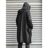 Herrgravrockar 11 BYBB: s Dark Wizard Cape -kappa Fake Two Jacket Windbreaker Men Gothic Punk Streetwear Long Function Hoody WB200 230925