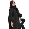 Scarves Ladies Cape Coat Solid Color Faux Fur Collar Autumn Winter Warm Loose Mid Length Poncho Jacket For Everyday Wear Bohemian Shawl 230922