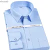 Men's Dress Shirts High Grade 100% Mercerized Cotton Square collar solid s~5xl Men's dress shirts long sleeve slim fit anti wrinkle easy care YQ230926