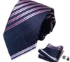 Mens Ties Casual Tie Set Neck dacron High Quality Men Hanky Cufflinks Set