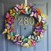 Decorative Flowers Beautiful Butterflies For Spring Door Decor Garden Wreath Lighted Christmas Wreaths Outdoor Hangers