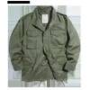 Giacche da uomo Maden M65 Giacche da uomo Verde militare Giacca di jeans oversize Militare Vintage Giacca a vento casual Cappotto solido Abbigliamento Retro Allentato T230926