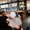 Hot Sale Glitter Powder Bling Mobile Phone Case Holder Socket Back Cover for iPhone and Samsung