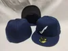 Masowe akcesoria baseballowe pełne zamknięte czapki Summer granatowy liter kość unisex na świeżym powietrzu drużyny kolorów Casual Sport Flat Hats Los Angeles Rozmiar 7-8