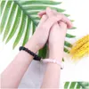 Beaded Fashion Natural Stone Strands Bracelet For Lovers Distance Magnet Couple Bracelets Yoga Friendship Valentine Jewelry Gifts Drop Dhqbr