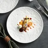 Płytki francuskie talerz białe ceramiczne danie płaski stek dom zaawansowany zmysł japoński w stylu zachodni posiłek