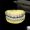 Brilho feito sob encomenda hip hop gelado para fora sterling sier grills jóias de ouro ziguezague configuração vvs moissanite dentes boca grillz