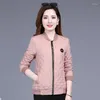Women's Jackets 2023 Autumn Thin Coat V-neck Quilted Jacket Middle Aged Women Cross Over Warm Female Womens Tops