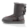 Ugges Designer Chaussures Tazz Pantoufles Hiver Fluffy Bottes de neige Mini Femmes Australie Plate-forme Botte Fourrure Pantoufle Cheville Laine Chaussures En Peau De Mouton En Cuir Véritable Bottines Classiques