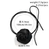 Choker Ourfuno Elegant Rose Flower Necklace For Women 3 Färger Romantic Party Wedding Simple Fashion Jewelry Girls Gift
