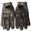 Fem fingrar handskar retro fårskinn andas läder motorcykel racing mäns motocross vinter sommar fullhalffinger 230925
