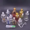 5pc Set verre brûleur à mazout Bong narguilé conduites d'eau avec épais Pyrex clair Heady Recycler Dab Rig main Bongs pour fumer avec tuyau et tuyau de brûleur à mazout en verre mâle