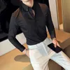 Herrenhemden 2023 Plus Größe S-3XL Koreanische Langarm Gestreifte Hemden Männer Kleidung Einfache Slim Fit Business Casual Büro Bluse Homme Heißer Verkauf YQ230926