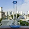 10" Rauchen Shisha Pfeife Wasserpfeife Glas Wasserpfeife Bong Bubbler Bongs mit Schüssel blau