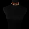 Choker Luxury Big Brand Boho Multicolored Crystal Necklace Collar Wedding Charm Maxi Uttalande för kvinnor