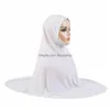 Hijabs Women Muslim Prayer Garment Long Khimar Islamic Veils Overhead Jilbab Abaya Dubai Dress Turkey Arabic Hijab Niqab Burqa Robe Ei Dh51B