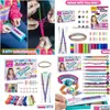 Kit de fabrication de bracelets d'amitié en plastique acrylique Lucite pour filles, kits de bricolage, jouets, cadeaux d'anniversaire et de Noël, fourniture de fête et de voyage A Dh5Ug