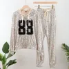 Women's Two Piece Pants Spring Autumn Woman 2 Sets Fashion Sequined Sweatsuit Female Tracksuit Bling Pant