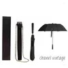 Umbrellas Fashion Brand Two Fold Chain Gift Box Umbrella Sun Rain Dual Use Women's Folding