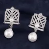 Baumelnde Ohrringe Uilz Koreanische Mode Elegante Runde Reine Liebe Imitation Perlen Perle Tropfen Für Frauen Braut Hochzeit Schmuck Großhandel