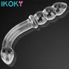 Vuxna leksaker ikoky glas dildo artificiell penis kristall anal pärla rumpa plug prostata massage onanera sex leksak för kvinnor män gay 230925