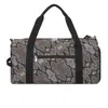 Sacs de plein air Coloré Snakeskin Sports Brillant Bleu Imprimer Bagages Sac de sport Grands sacs à main Homme Femme Imprimé Oxford Fitness