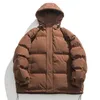 Hommes vers le bas Parkas veste d'hiver hommes à capuche décontracté ample chaud solide col épaissi manteau homme 230925