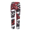 Designer Camo Straight Tube Loose Hole Fashion Am Men's Jeans Clothing Designer Pants Hole Hip Hop 28-40