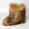 Stivali nuovi stivali invernali in pelliccia stivali da neve caldi per bambini e peluche in erba di procione corti 230830