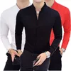 Herrklänningskjortor Spring New Business Slim High Shirts/Men's Sleeve Fit Male Shirts/Plus S-5XL 2022 Long Style Size Collar Pure Quality Stand YQ230926