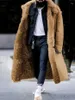 Manteau en fausse fourrure pour homme, produit d'hiver en laine, veste épaisse, vêtements pour hommes, cuir de mouton de raton laveur, manches longues, décontracté, 2023