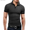 Men's Down Parkas Spring Summer Mens T-shirts Casual Short Sleeve Top Slim Fit Shirts Men's Breathable Sportswear Handsome Men Tops L230926