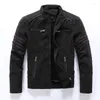 Men's Fur Autumn And Winter Frosted Leather Clothing Fashion Slim Fitting Pu JACKET MOTORCYCLE Brand Coat