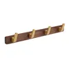 Handduksställen Sarihosy Walnut Gold Wall Hooks Hanging Coat Rack för badrum Kök sovrum Hallkläder Hållare Multi Hooks Handduk Rack 230926