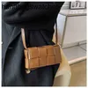 Bottegassvenetas Cassettes Bags Advanced Sense Bagememay ins2023 New Fashion Woven Messenger Net Red Chest Small Waist Squar