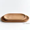 Solid Mini Ovale Houten Lade 18 Cm Kleine Houten Borden Kinderen Hele Bos Fruit Dessert Diner Borden Servies TH1224