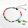 Moda 12 constelações sorte pedra equilíbrio contas 7 chakra pulseira 3mm contas reiki buda oração pulseiras para women291w