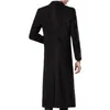 Laine pour hommes 2023 automne et hiver haut de gamme marque Boutique mode hommes noir décontracté affaires Long manteau en laine mâle veste mince