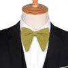 Men's Velvet Vintage Bow Tie For Men Women Tuxedo Solid Color Big Bowtie Bowknot Adult Mens Bowties Cravats Yellow Tie1265U