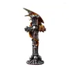 Candlers porte-pilier de dragon européen Figurine DÉCOR HOME CLASSIQU