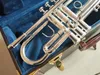 LT190S-37GS BRASS BB 트럼펫 고품질 은도 도금 악기 절묘한 손 조각 된 B 평평한 트럼펫 마우스 피스